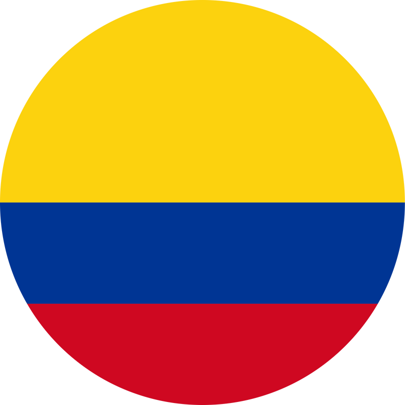 Round Colombian Flag of Colombia